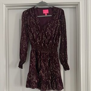 Lilly Pulitzer Long Sleeve Dress in Rich Purple